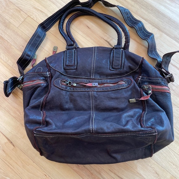 Sissi Rossi brown leather shoulder bag EUC - Picture 3 of 8